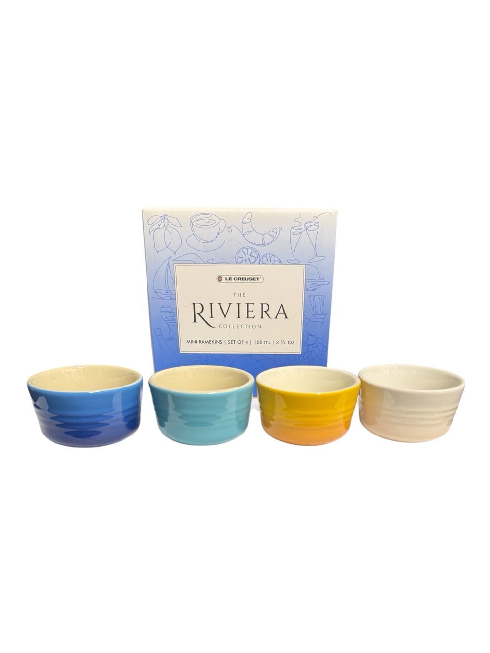 Le Creuset The Riviera Collection Mini Ramekins NIB
